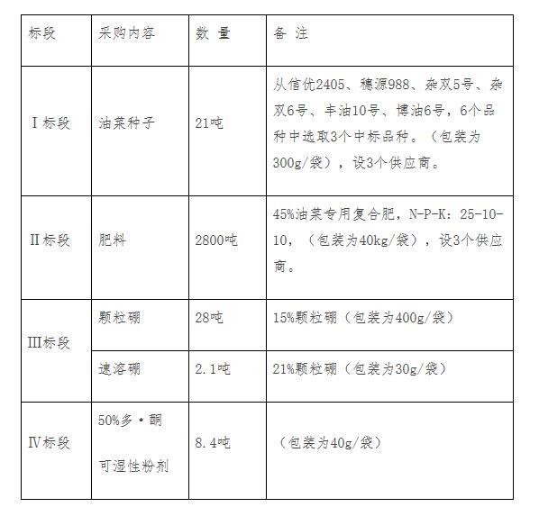 内容及标段设置