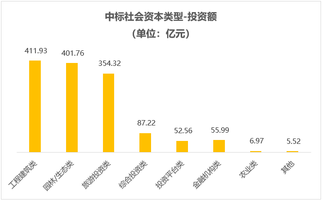 中标社会资本类型投资额